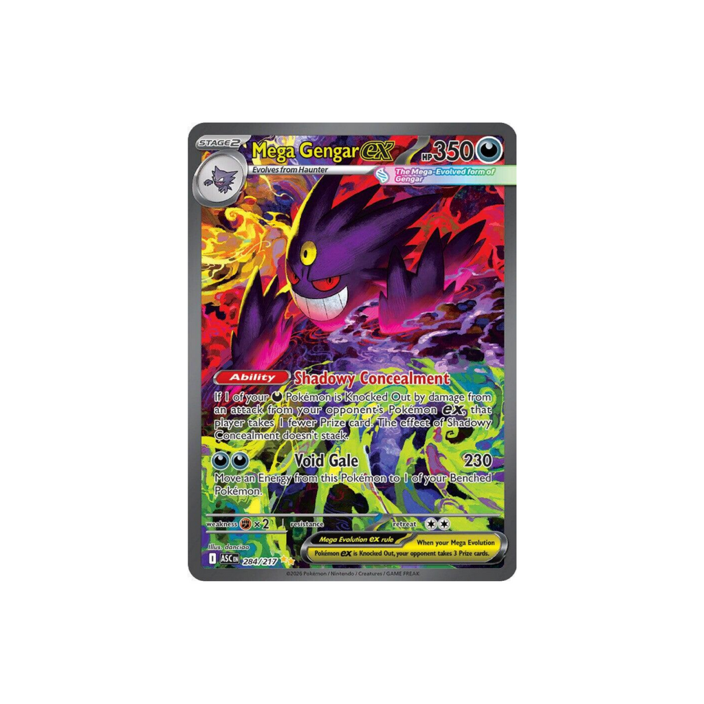 ME2.5 Ascended Heroes Mega Gengar ex 284/217 SIR Holo NM