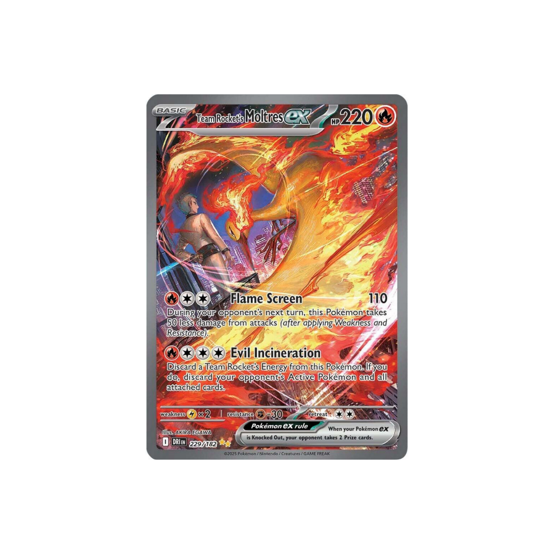 Team Rocket's Moltres EX (229/182) SIR Destined Rivals