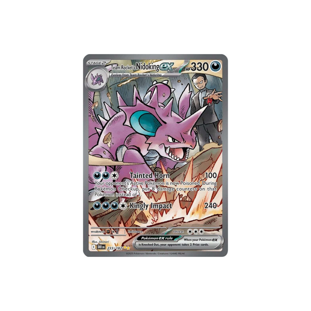 Team Rocket's Nidoking ex 233/182 SV10: Destined Rivals Holofoil NM