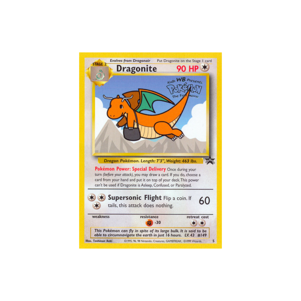 Dragonite Black Star Promo Card #5 NM
