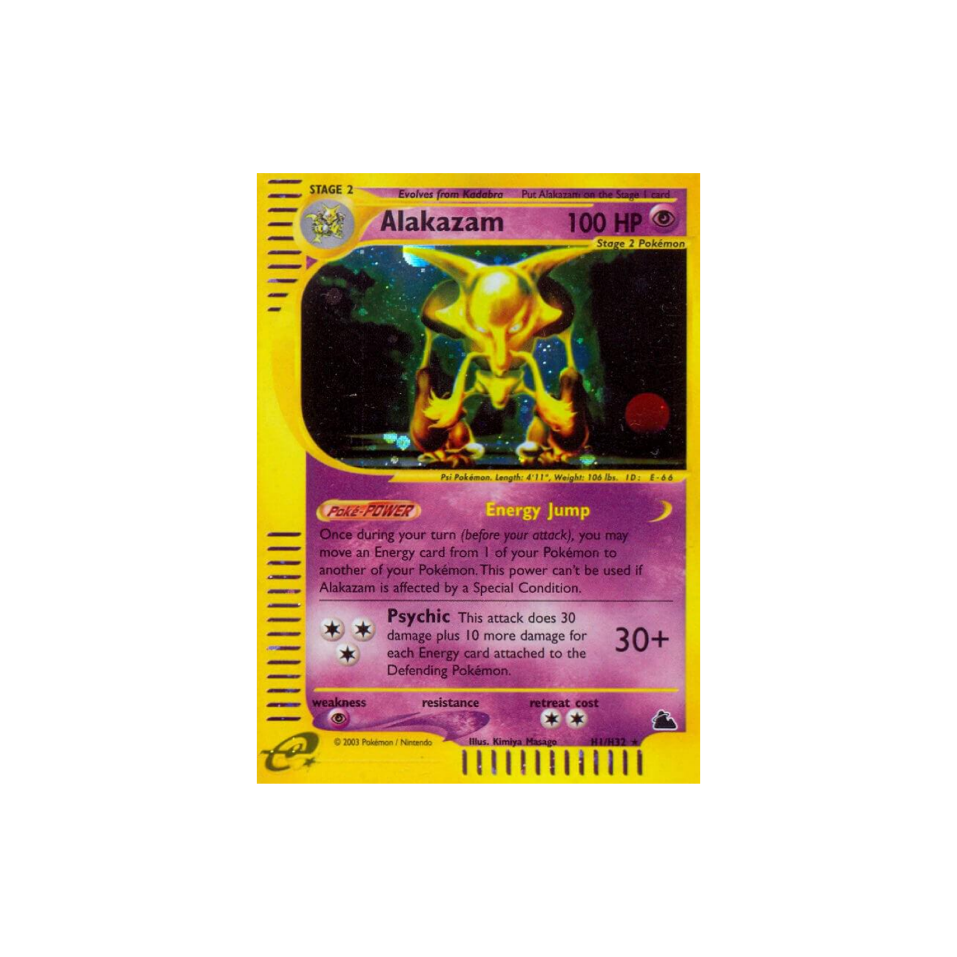 Alakazam - H1/H32 - Pokemon Skyridge Holo Rare Card HP