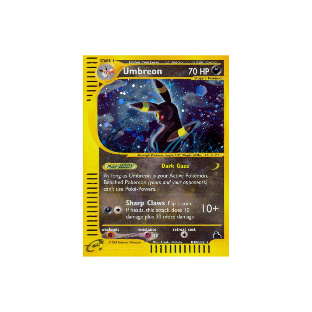 Umbreon - H30/H32 - Pokemon Skyridge Holo Rare Card MP