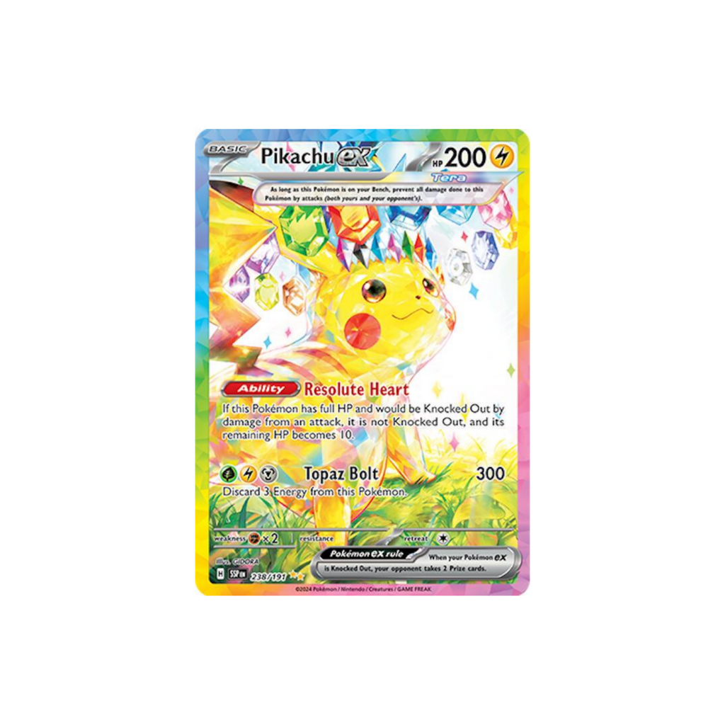 Pikachu ex - 238/191 - Pokemon Surging Sparks Special Illustration Rare NM