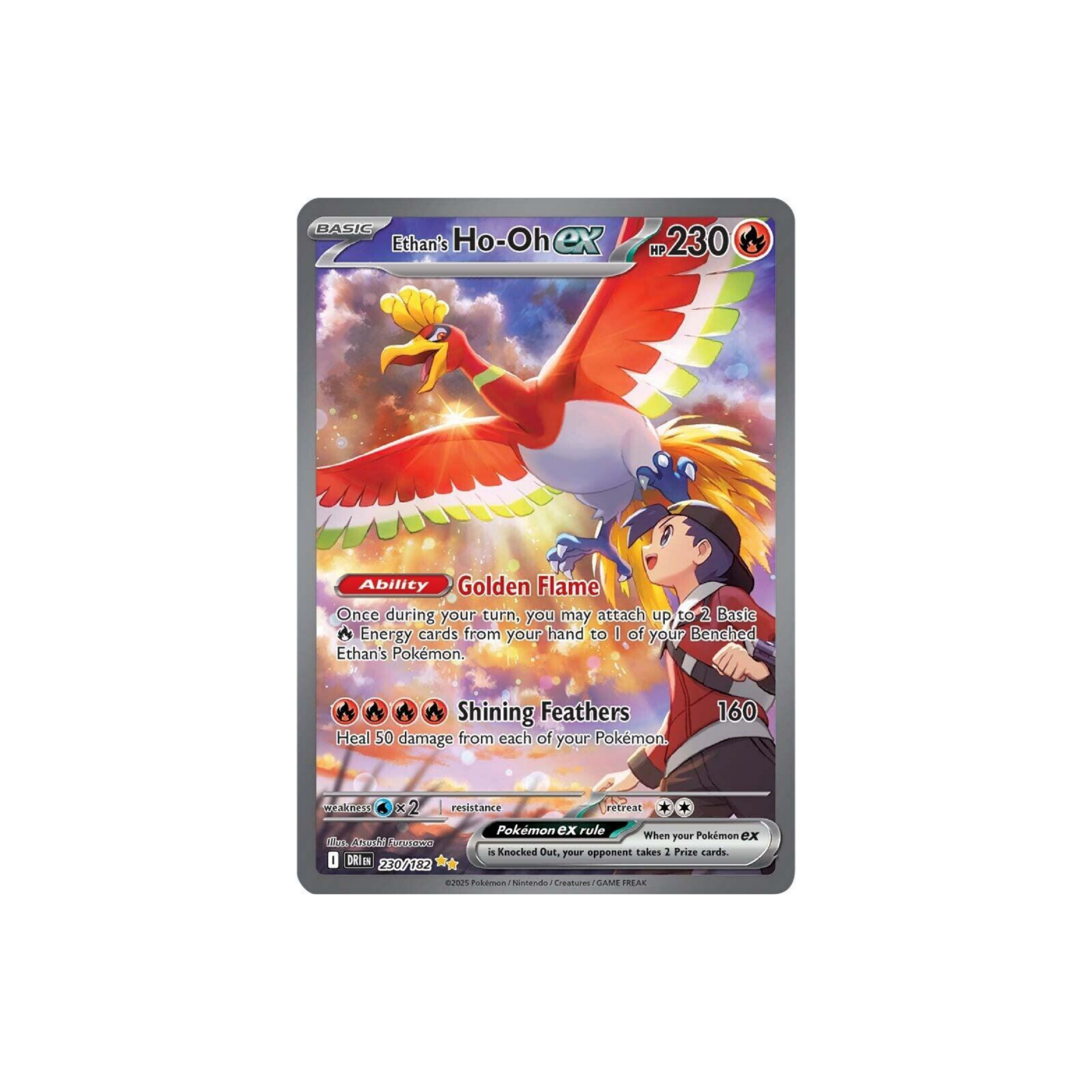 Ethan's Ho-Oh EX 230/182 Destined Rivals Full Art Holo