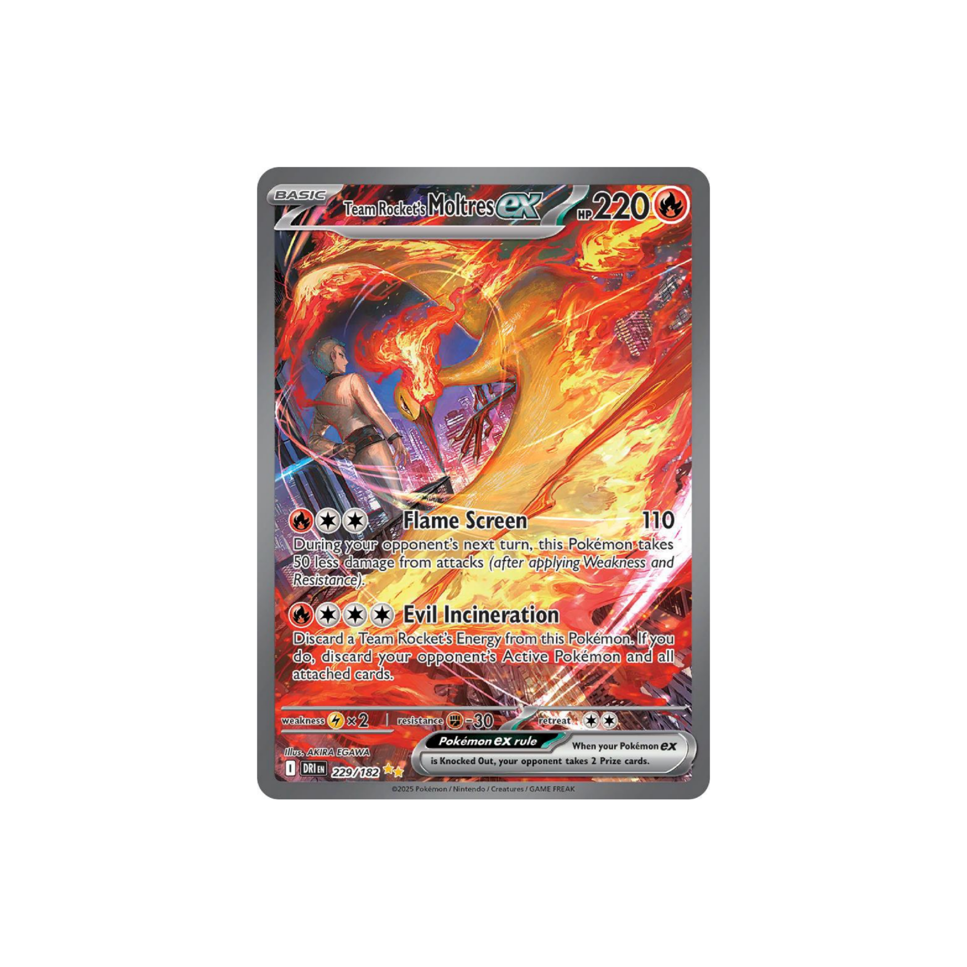 Team Rockets Moltres EX Destined Rivals 229/182