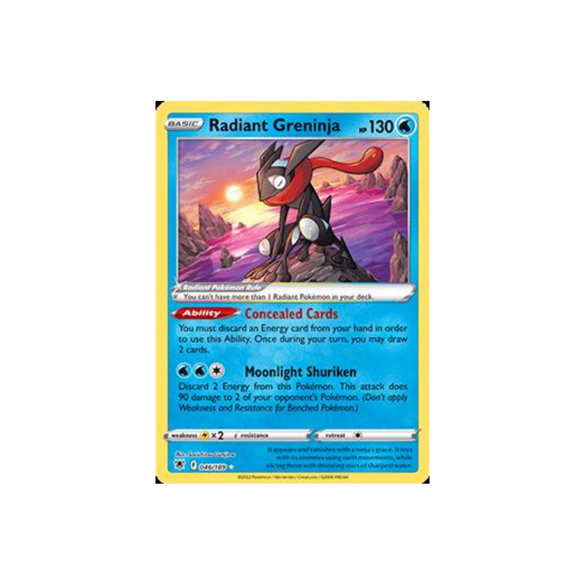 Astral Radiance Radiant Greninja 46 /189 Holo Holographic Rare 001