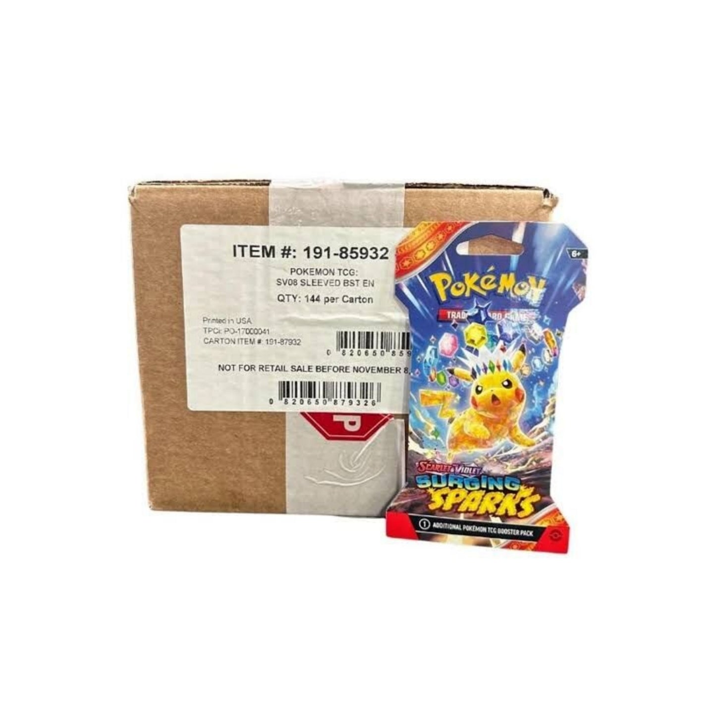 SV SURGING SPARKS Sealed Blister Case 144 PACKS BRAND NEW AND SEALED TCG