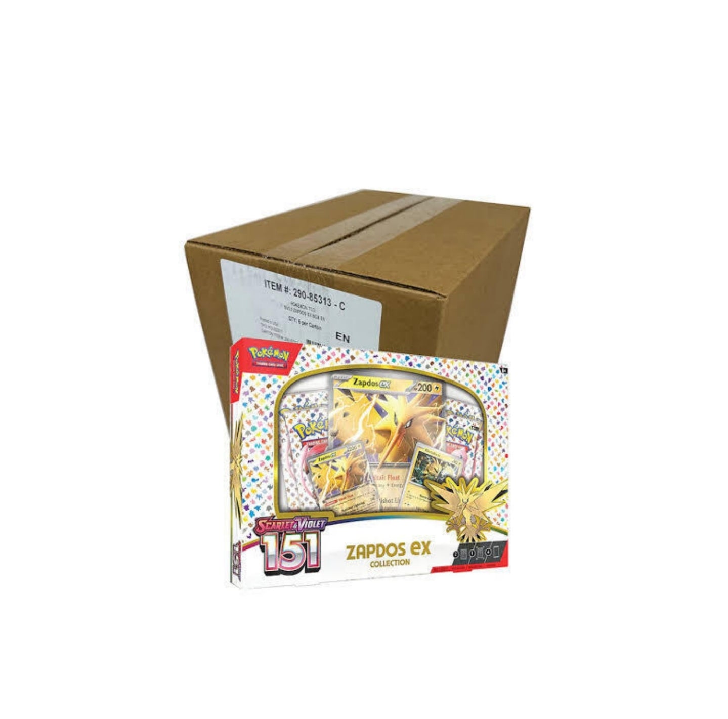 SEALED CASE OF 6x 151 Zapdos ex Collection boxes BRAND NEW AND SEALED