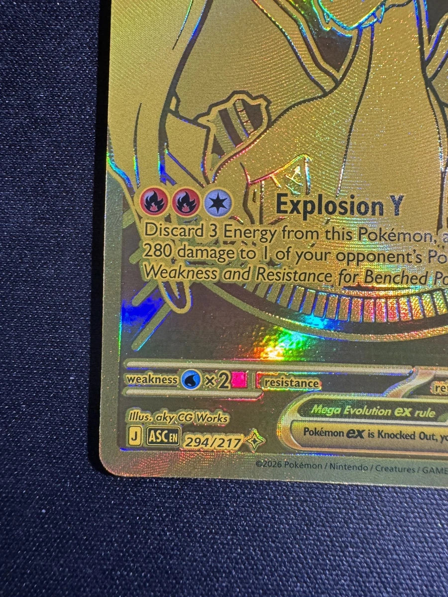 Mega Charizard Y EX 294/217 Gold Hyper Rare, Ascended Heroes (NM)