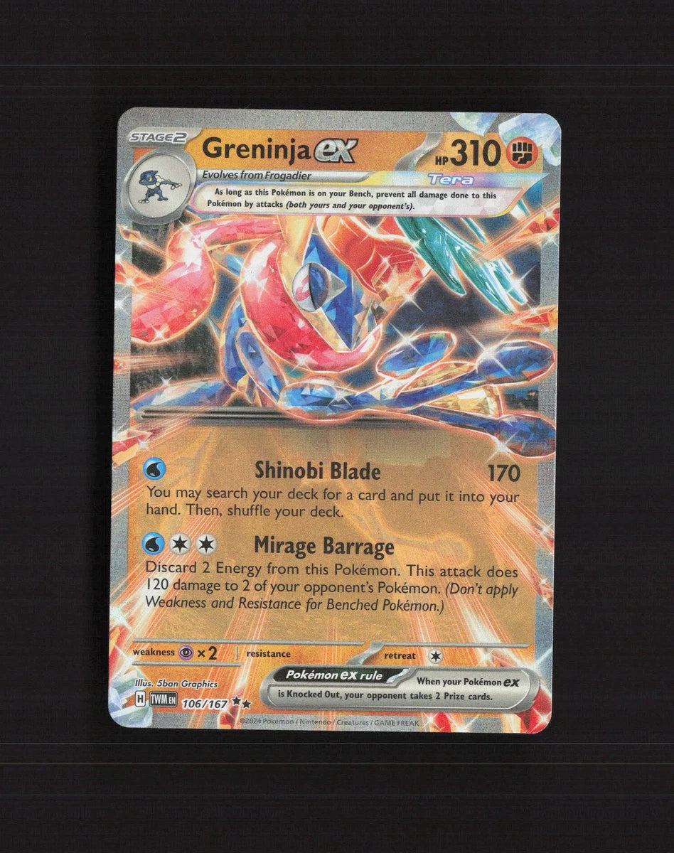 Greninja ex 106/167 Twilight Masquerade Ultra Rare Holo Pokemon Card LP+