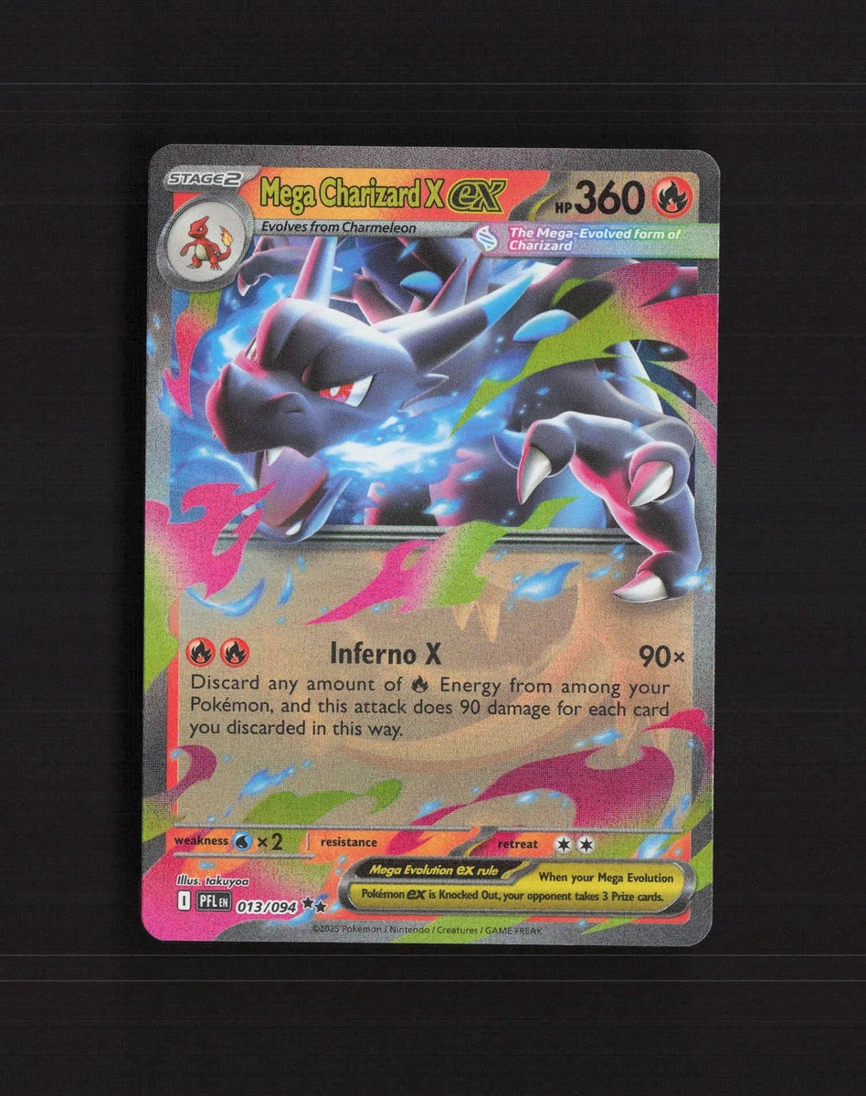 Mega Charizard X ex 013/094 Phantasmal Flames Ultra Rare Holo Pokemon Card NM