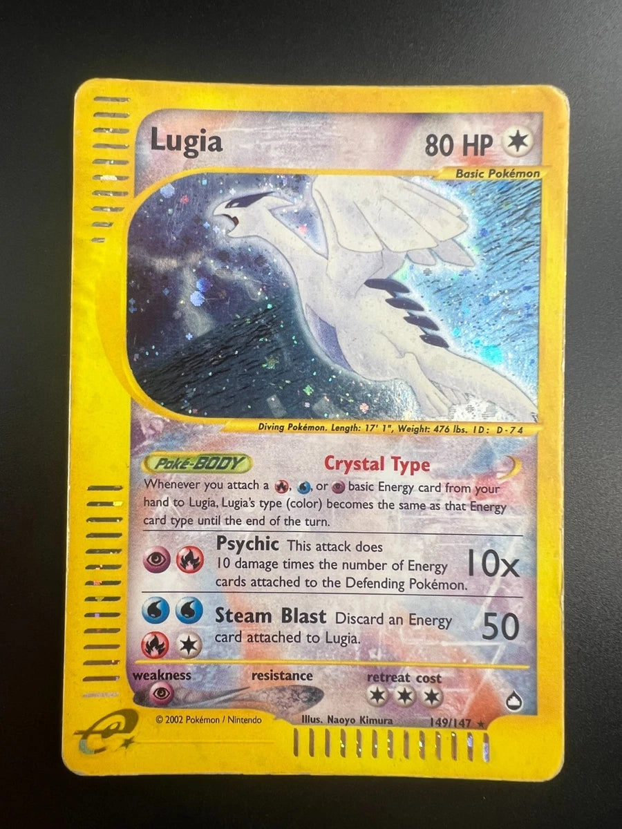 Lugia - 149/147 - Pokemon Aquapolis Holo Crystal Card HP