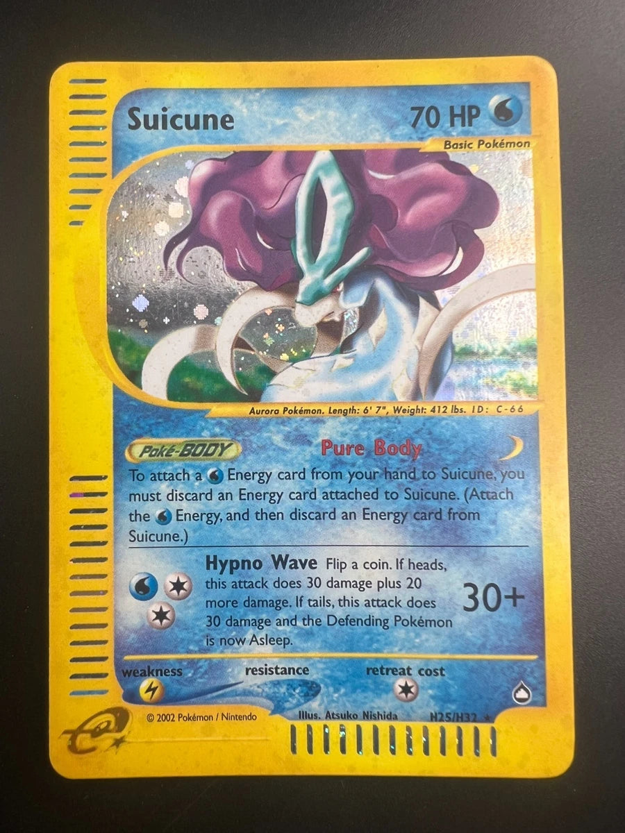 Suicune - H25/H32 - Pokemon Aquapolis Holo Rare Card MP
