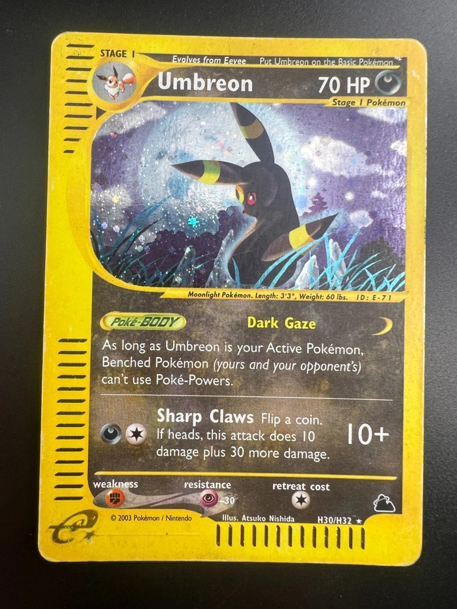 Umbreon - H30/H32 - Pokemon Skyridge Holo Rare Card MP