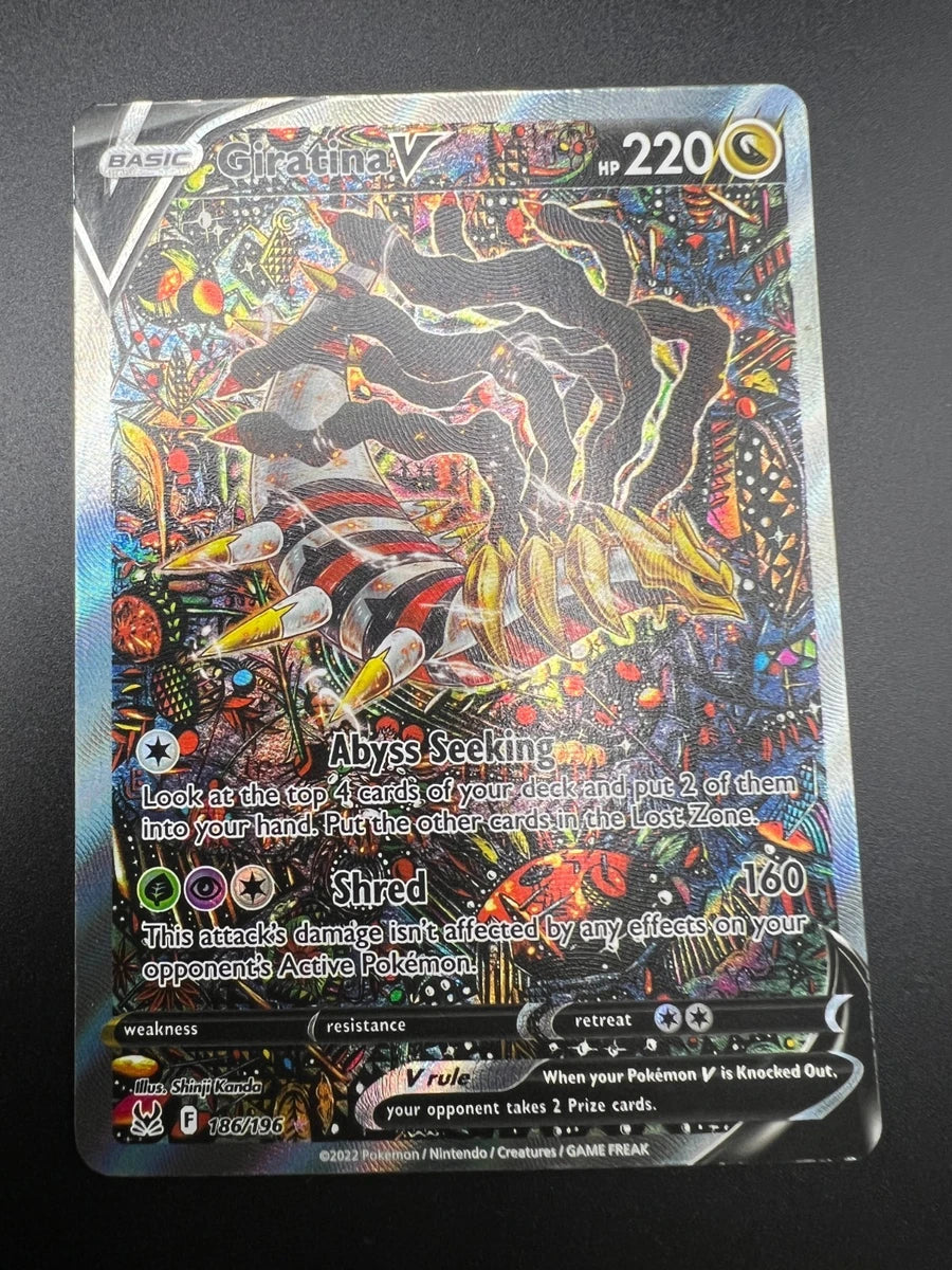 Giratina V - 186/196 - Pokemon Lost Origins Alternate Art Rare Card LP