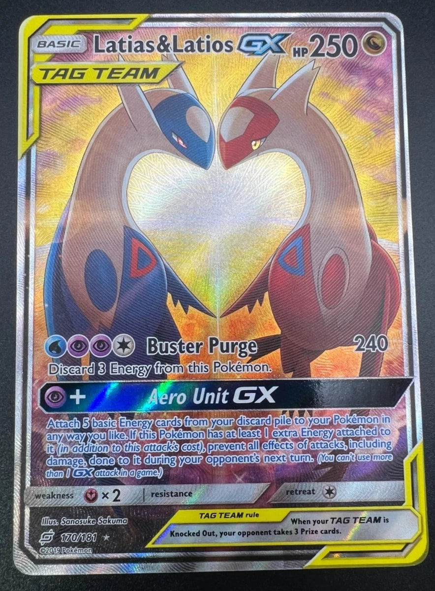 Latias & Latios GX - 170/181 - Pokemon Team Up Sun & Moon Alternate Art Card NM